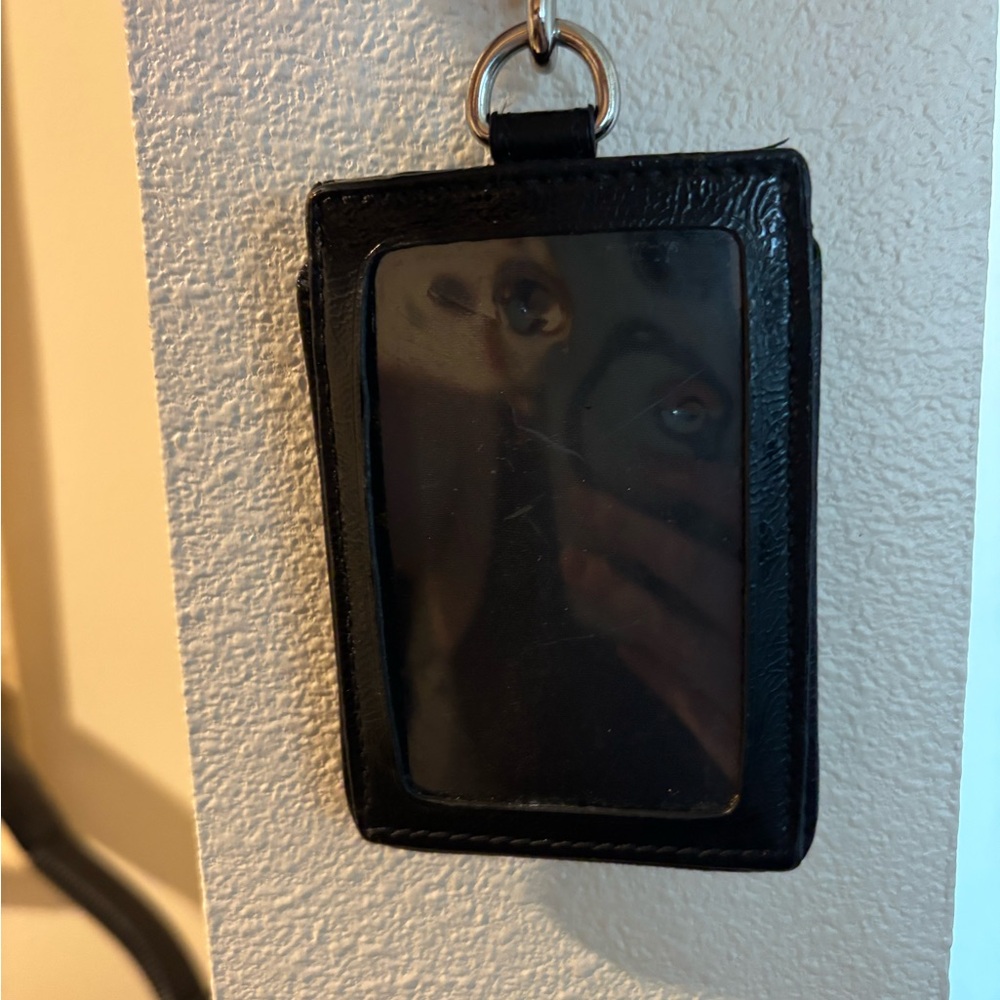 Coach Black and Tan Animal Print ID Holder - Picture 3 of 3